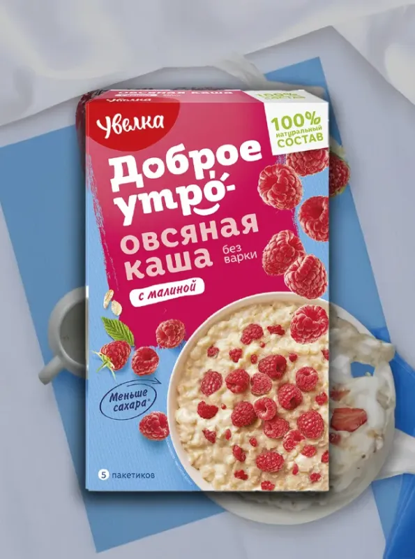 "УВЕЛКА" Овсяная каша с малиной 200г