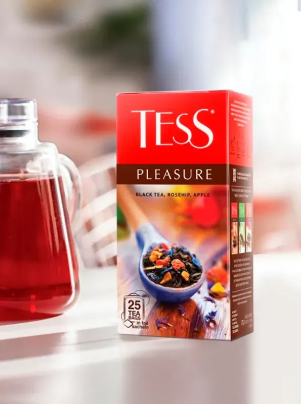 TESS PLEASURE itburnu va olma qo'shilgan qora choy 25 dona