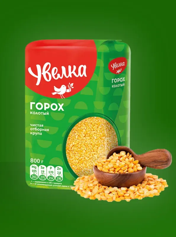 "УВЕЛКА" Горох колотый 800г