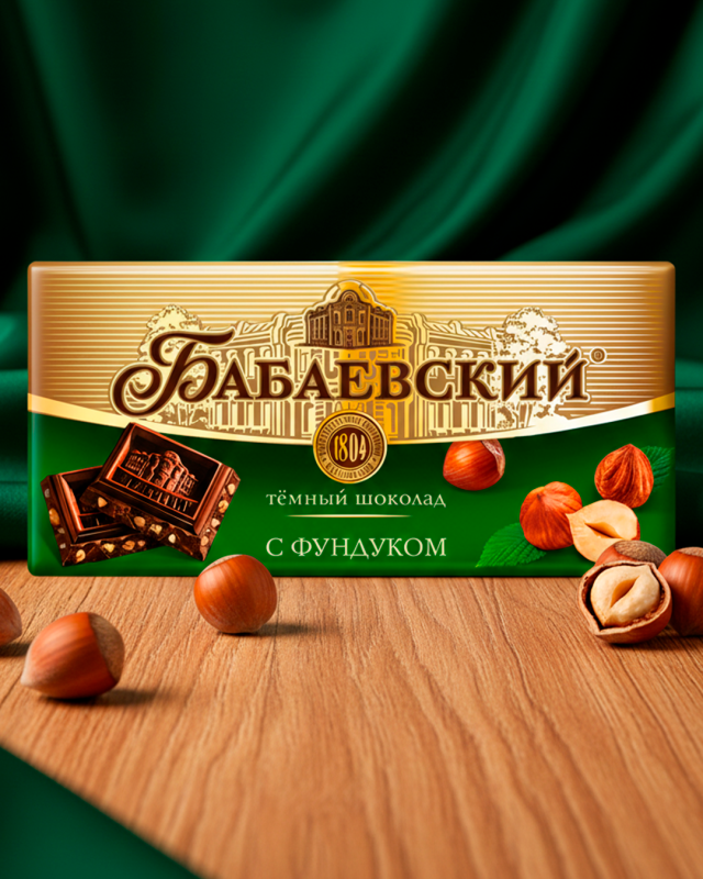 BABAEVSKII fundukli qora shokolad 90g