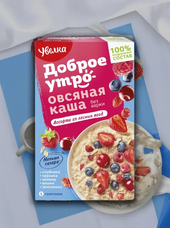"УВЕЛКА" Овсяная каша Ассорти из лесных ягод 200г