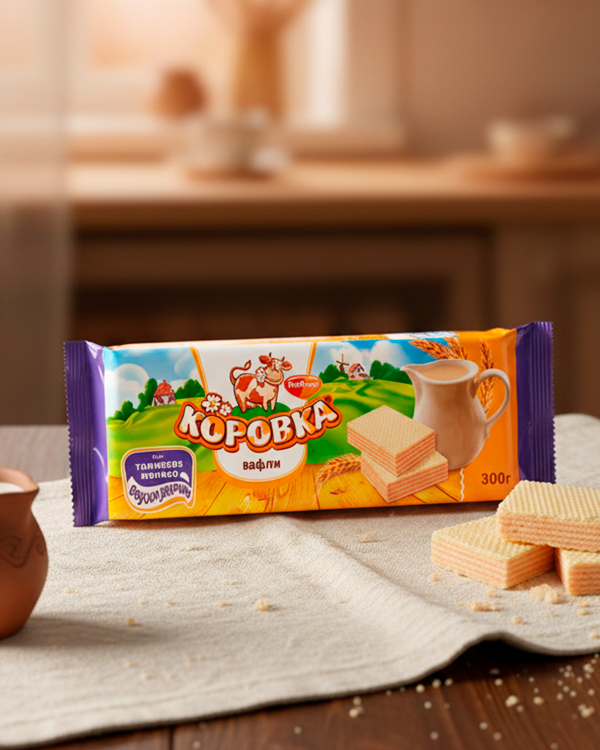 "КОРОВКА" Вафли вкус топленое молоко 300г