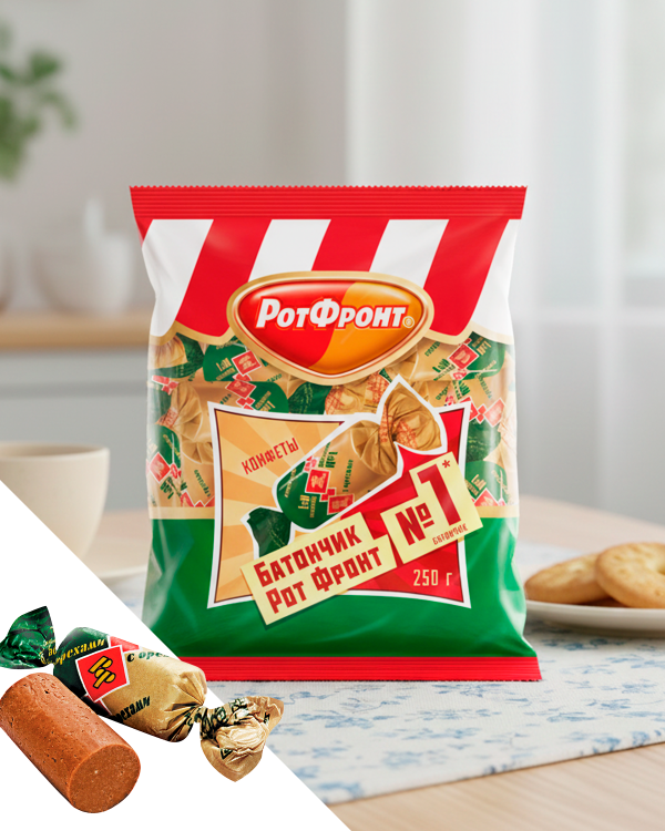 "РОТ ФРОНТ" Батончик с орехами 250г