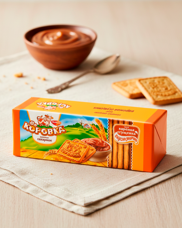 «КОРОВКА» Печенье с варёной сгущёнкой, 280г