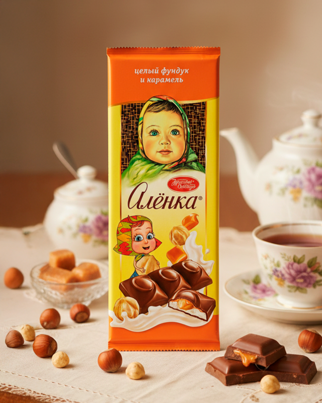 "АЛЁНКА" Шоколад молочный Целый фундук и карамель 165г